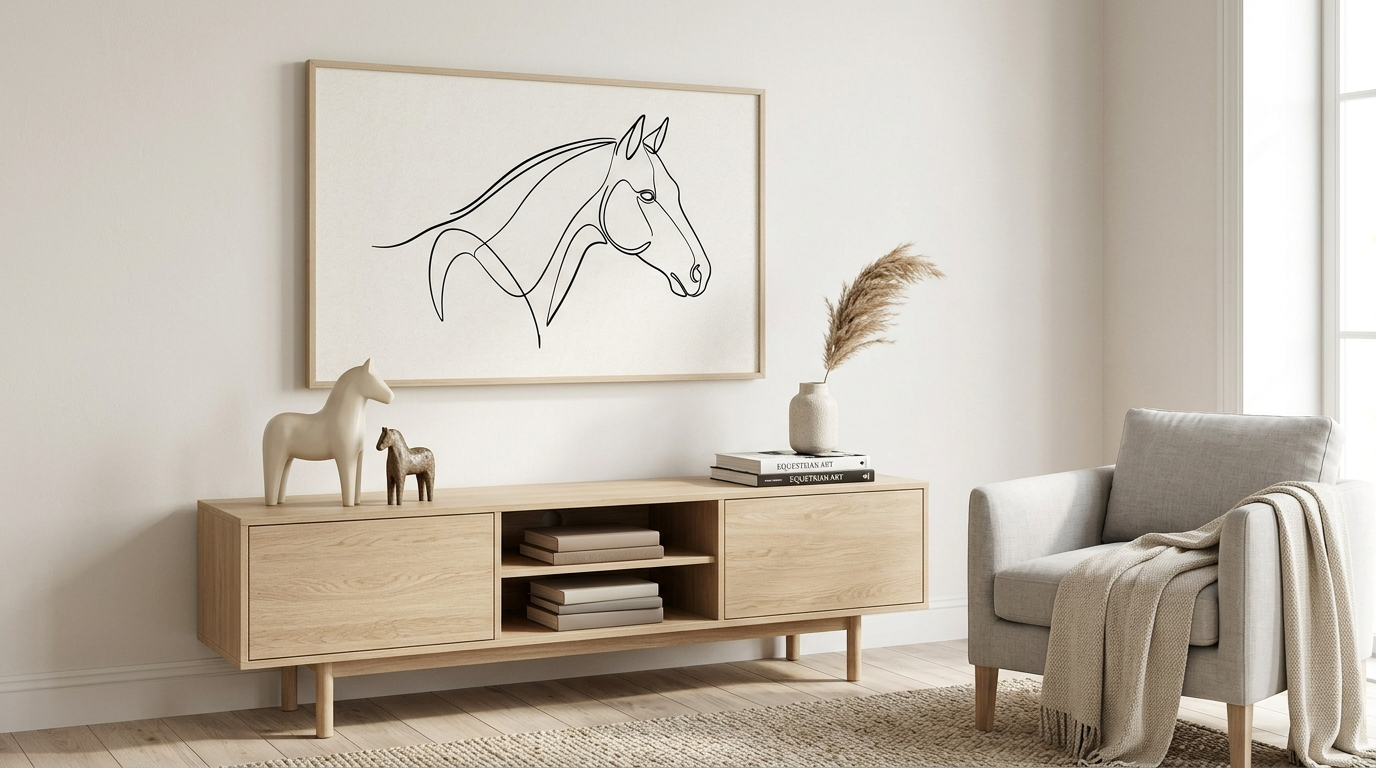 Use plaid or subtle pattern to reinforce the equestrian vibe